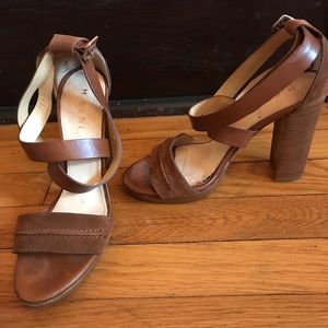 M.Gemi Sandal Heels Strappy Suede Leather 39.5